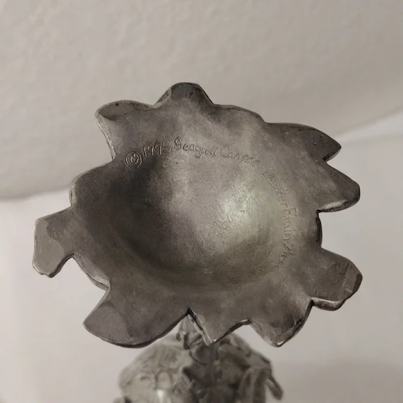 pewter flower crystal glass - Picture 9 of 10